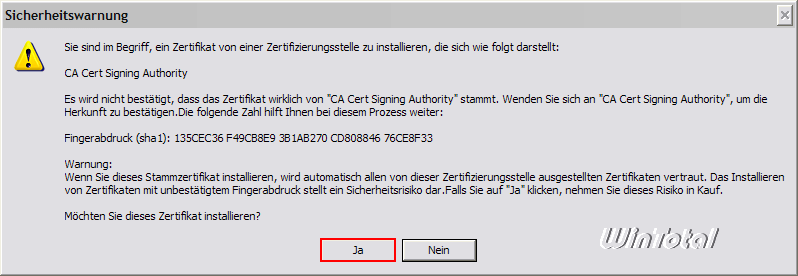 Sicherheitswarnung