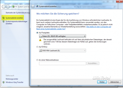 Systemabbild erstellen
