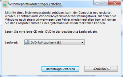Systemreparaturdatenträger