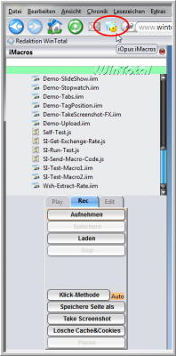 iMacros Sidebar