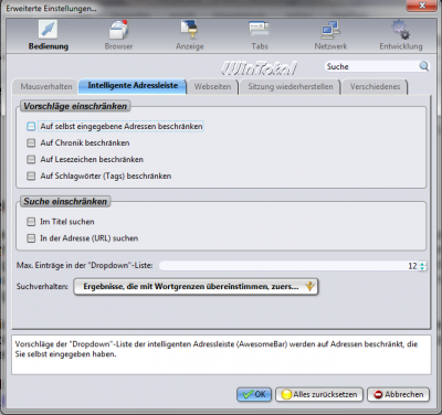 gui:config Einstellungen