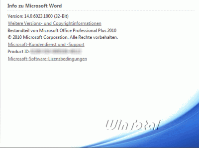 Office Versionsnummer