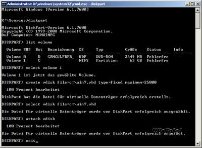 Erstellen einer virtuellen Festplatte
