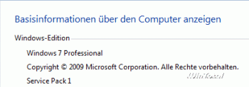 Service Pack 1 installiert