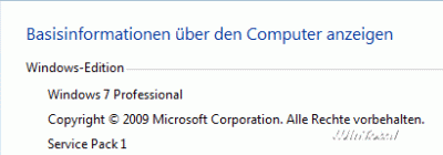 Service Pack 1 installiert