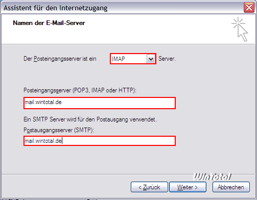 Servernamen eintragen