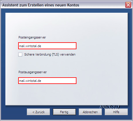 Servernamen angeben