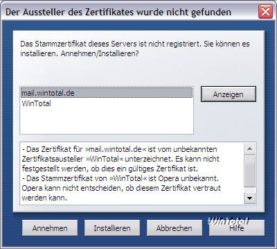SSL Fehlermeldung