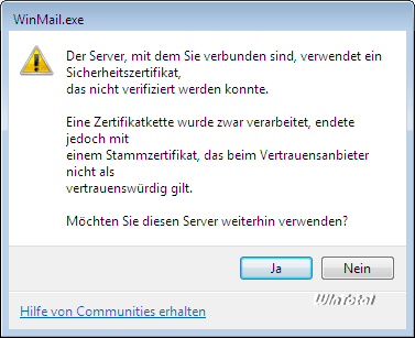 SSL Fehlermeldung