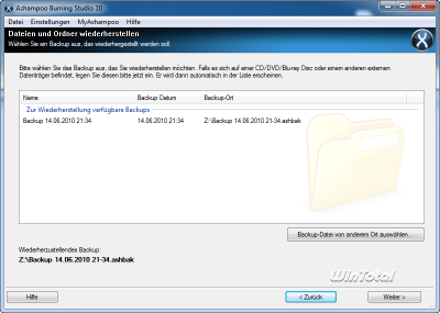 Backup und Restore