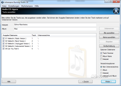 Musik rippen