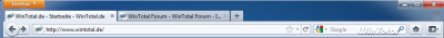 Tabs unter dem Firefox Button im verkleinerten Modus