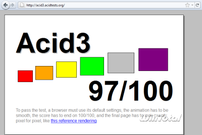 Ergebnis Acid3-Test