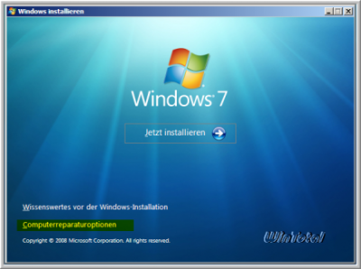 Windows 7 Computerreparaturoptionen