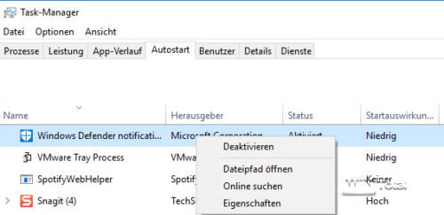 Windows Defender Notification Icon