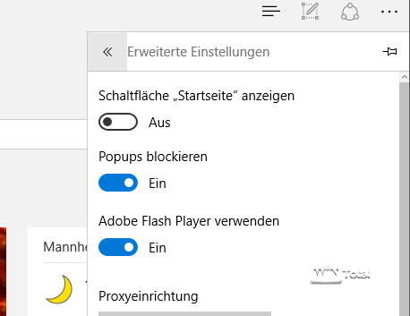 Flash im Microsoft Edge