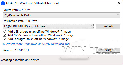 Windows USB Installation Tool
