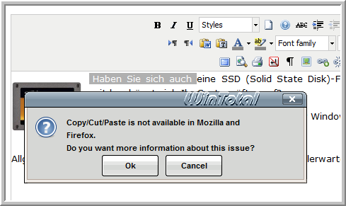 Firefox Kopieren Ausschneiden Und Einfugen Ist Nicht Verfugbar Im Rich Text Editor Auf Webseiten Tipps Tricks
