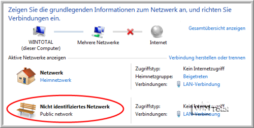 Nicht Identifiziertes Netzwerk Windows 7