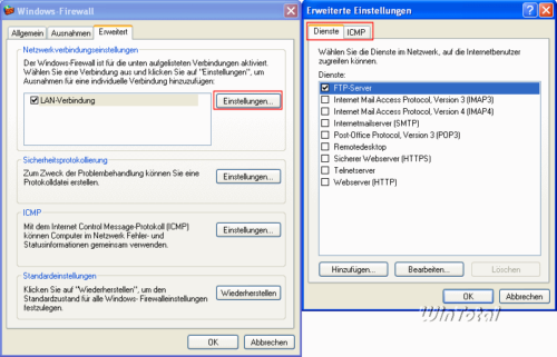 ICMP bei der Windows-Firewall einstellen