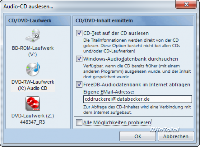 Audio-CD einlesen