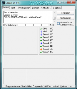 SpeedFan 4.45 für Windows.