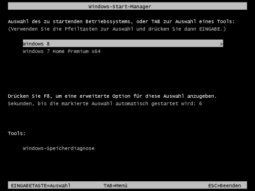 Artikel Bootmanager, Windows 8