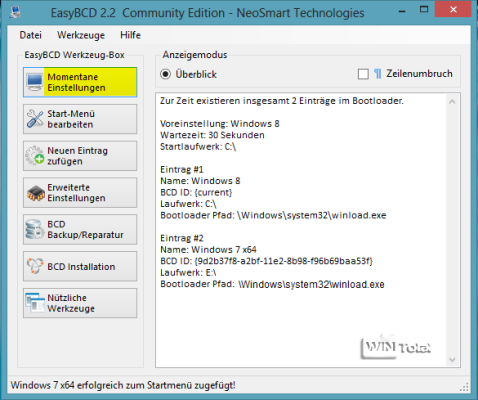 Artikel Bootmanager, Windows 8