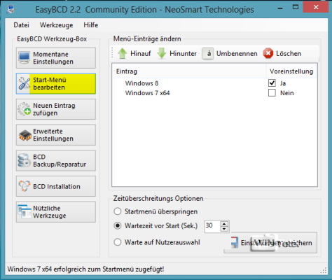 Artikel Bootmanager, Windows 8