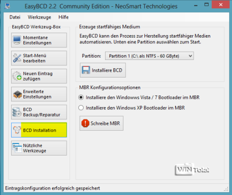 Artikel Bootmanager, Windows 8