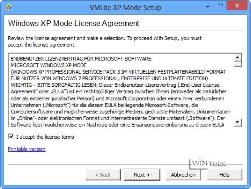 VMLite, XP-Modus, Artikel
