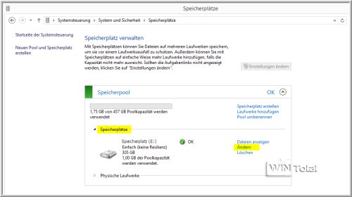 Erst neue Laufwerke hinzufügen, dann Speicherplatzgröße E: ändern
