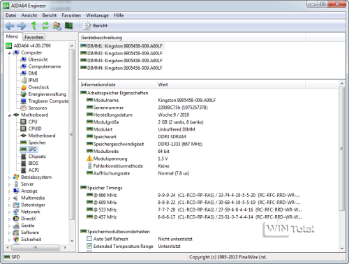 Speichermodule, AIDA64