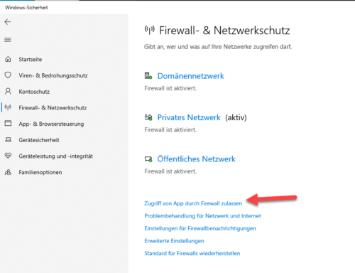 Firewall konfigurieren