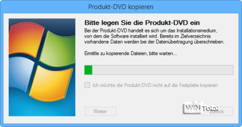 Legen Sie die Produkt-DVD ein