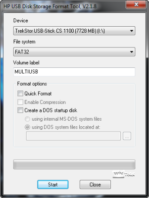 HP USB Disk Storage Format Tool