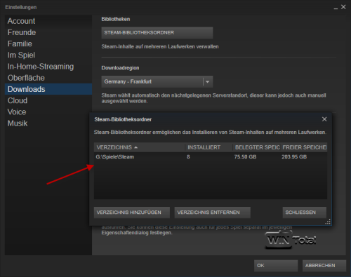 Bibliotheksordner in Steam