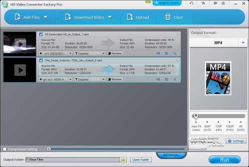 HD Video Converter Factory Pro Batchbetrieb