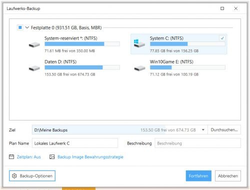 Easeus Todo Backup Imagesicherung