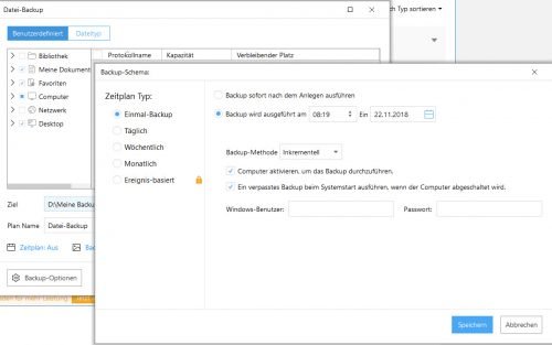 Easeus Todo Backup Dateibackup mit Zeitplan