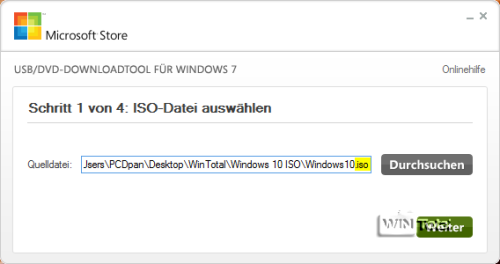 Windows USB/DVD Download Tool