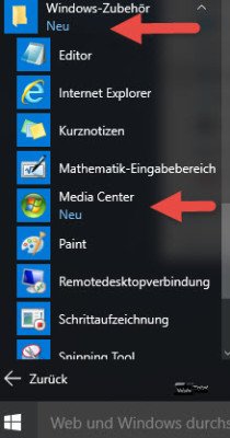 Windows Media Center unter Windows 10