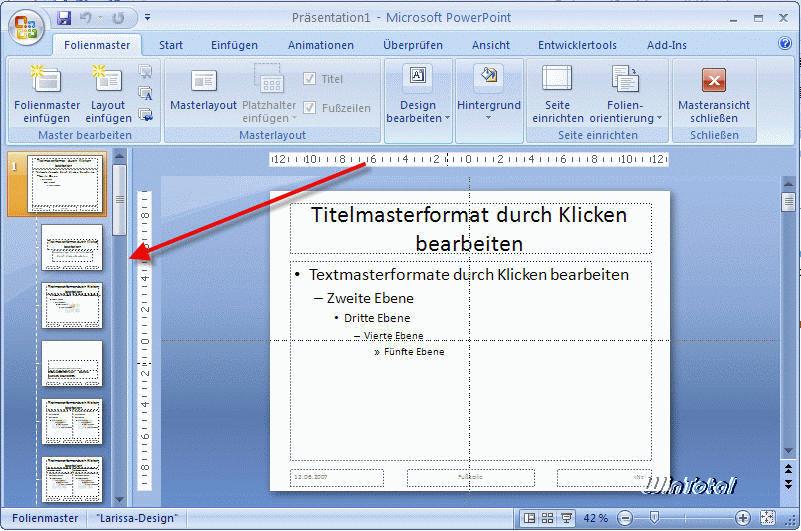 Layout-Vorschau in der Masteransicht von PowerPoint wiederherstellen ...