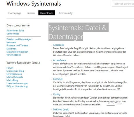 Sysinternals Tools