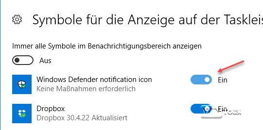 Taskleisten Icon Fur Windows Defender Security Center Im Infobereich Abschalten Tipps Tricks