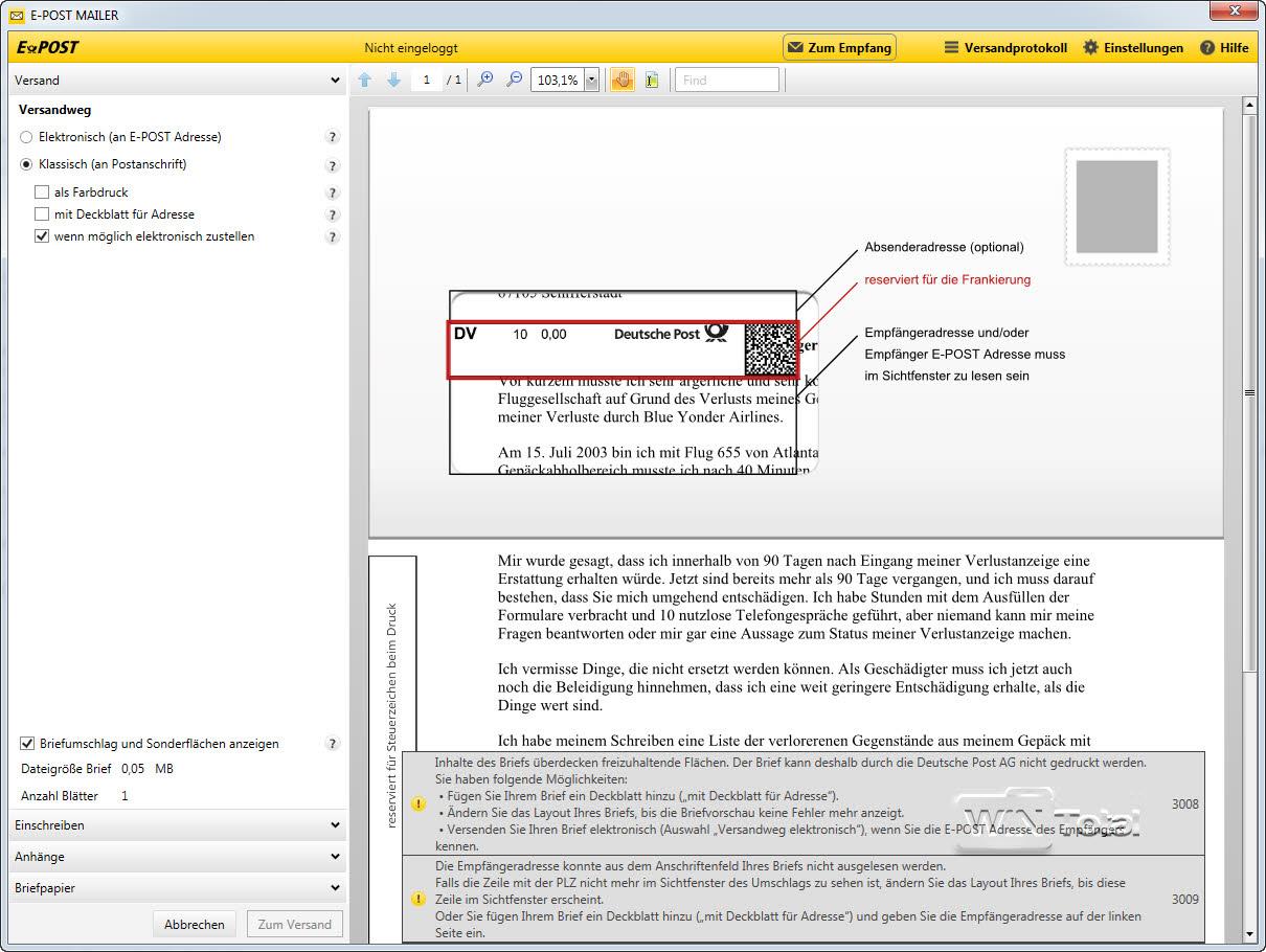 EPOST MAILER Download Kostenlos & schnell auf WinTotal.de
