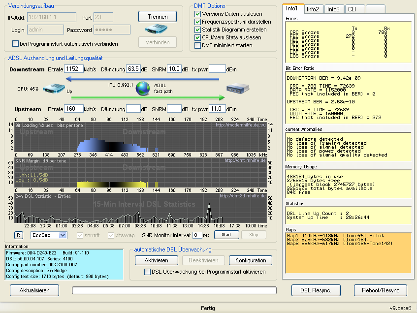 DMT (DSLModem Tool) Download WinTotal.de