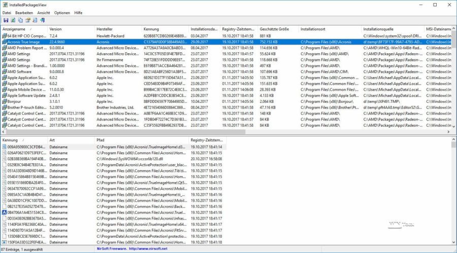 InstalledPackagesView