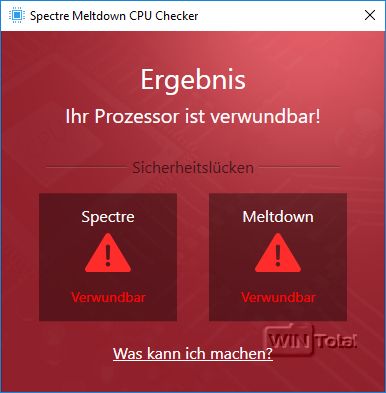 Spectre Meltdown CPU Checker