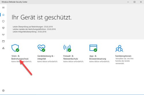 Windows Defender Security Center